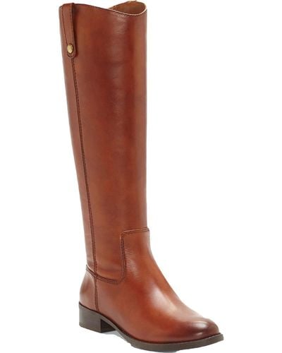 INC Fawne Leather Knee-high Riding Boots - Brown