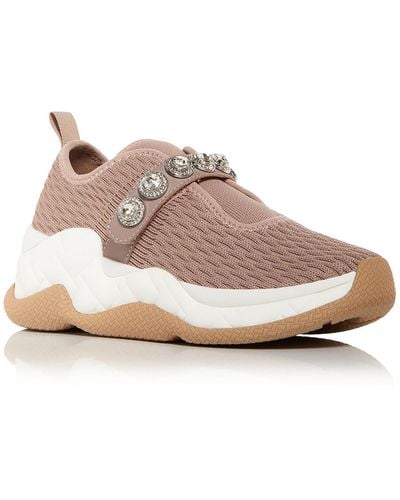 Kurt Geiger London Embellished Knit Casual And Fashion Sneakers - Pink