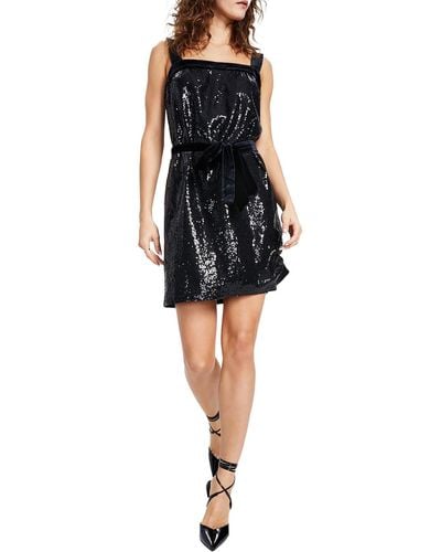 BarIII Sequined Mini Cocktail And Party Dress - Black