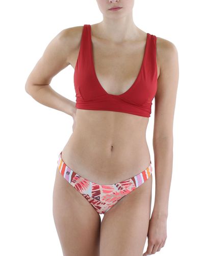Haight Tie Back Pool Bikini Swim Top - Red