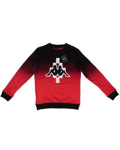 Marcelo Burlon 'kappa Big Logo' Crew Neck Sweater - Black/red