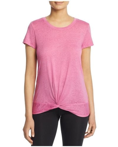 Marc New York Twist Front Solid Top - Pink