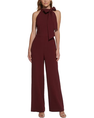 Vince Camuto Crepe Bow Jumpsuit - Red