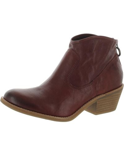 Söfft Alsley Leather Almond Toe Ankle Boots - Brown