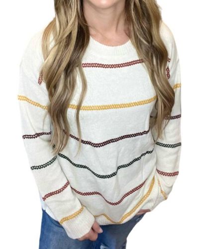 Staccato Ariella Striped Sweater - Gray