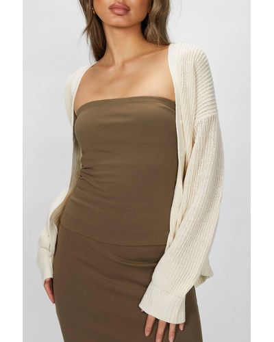 6397 Ribbed Kurt Cardigan - Natural