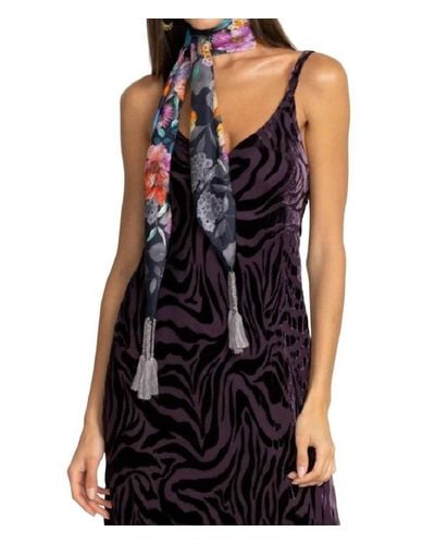 Johnny Was Fall Dance Scarf In Multi - Blue