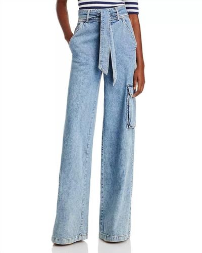 Veronica Beard Belisa Wide Leg Jeans - Blue