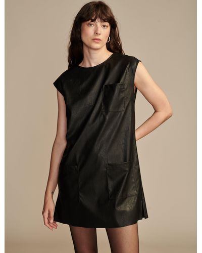 Lucky Brand Faux Leather Dress - Black