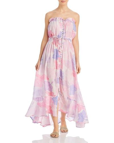 Tiare Hawaii Bamboo Strapless Cover-up - Pink