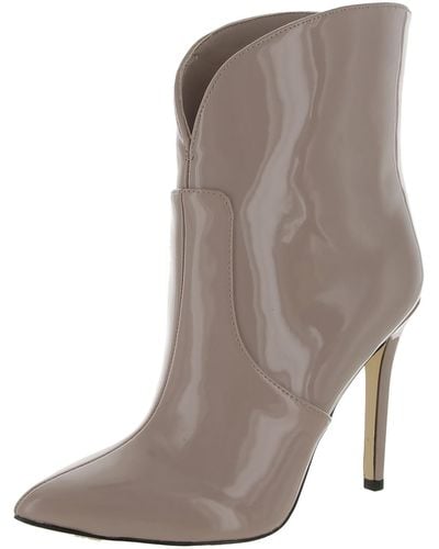 Nine West Tolate Patent Pointed Toe Booties - Gray