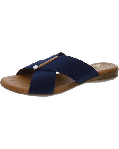 Andre Assous Slide Mules Slide Sandals - Blue