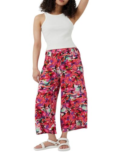 French Connection Isadora Delphine Printed Wide Leg Culottes - Red