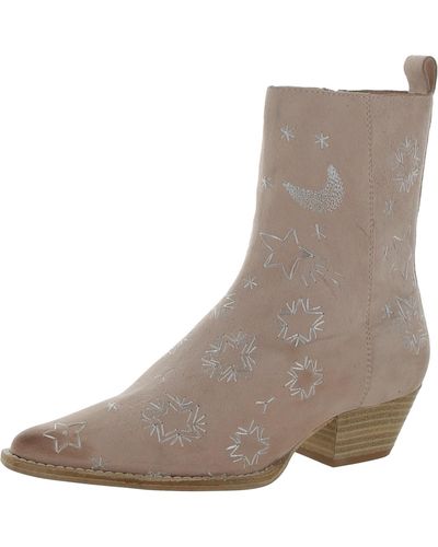 Free People Suede Embroidered Cowboy - Gray