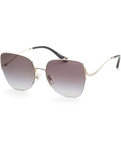 COACH 60mm Shiny Light Sunglasses Hc7156d-90053c-60 - Metallic