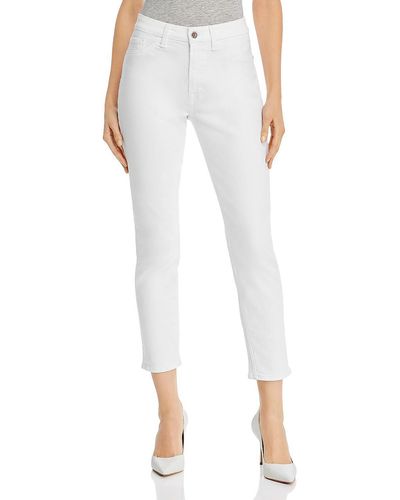 7 For All Mankind Denim High Rise Skinny Jeans - White