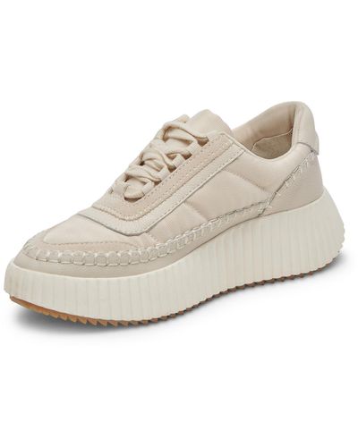 Dolce Vita Dolen Leather Trim Chunky Casual And Fashion Sneakers - Natural