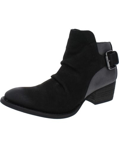 Very Volatile Jaleel Leather Slouchy Ankle Boots - Black