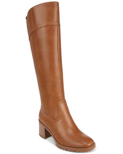Style & Co. Colett Faux Leather Square Toe Knee-high Boots - Brown