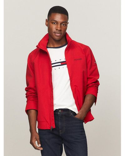 Tommy Hilfiger Hilfiger Water Resistant Windbreaker - Red