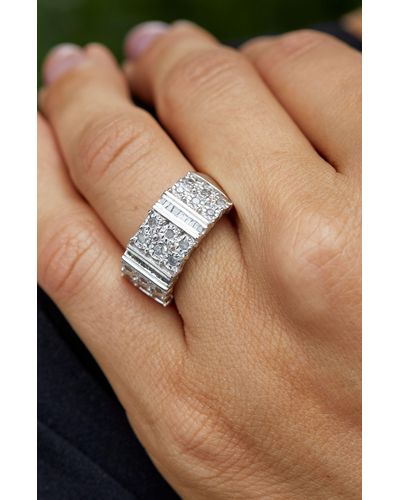 Savvy Cie Jewels Sterling 925 0.50tcw White Diamond Ring - Black