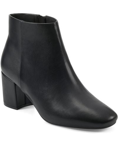 Easy Spirit Tamara Leather Zip-up Ankle Boots - Black