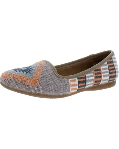 Born Giselle Woven Slip On Loafers - Brown