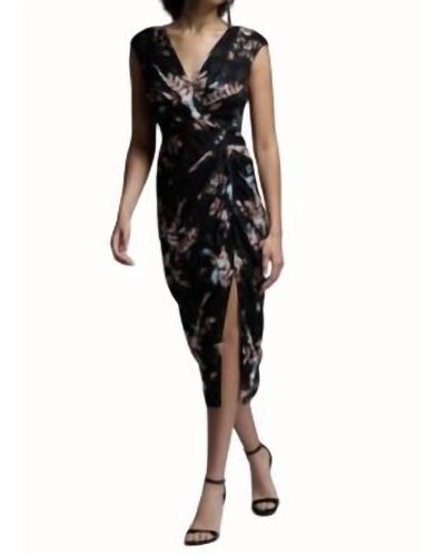 Joseph Ribkoff Sleeveless Floral Dress - Black