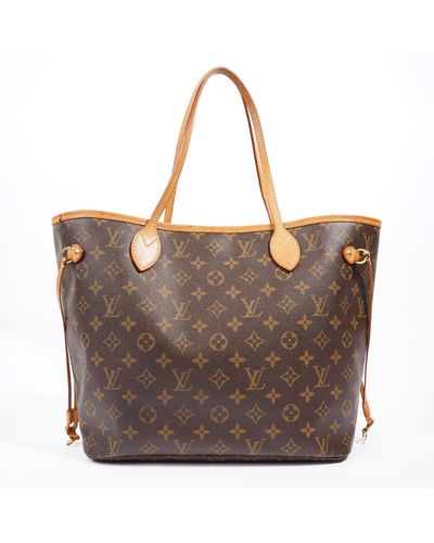Louis Vuitton Neverfull Monogram Coated Canvas - Brown