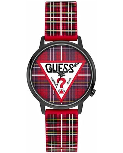 Guess Classic Red Dial Watch