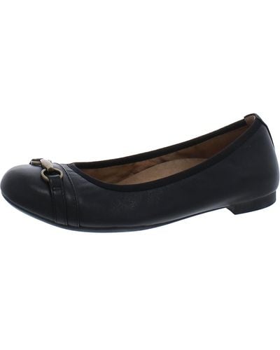 Vionic Delanie Leather Slip-on Ballet Flats - Black