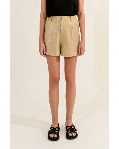 Molly Bracken High Waisted Shorts - Natural