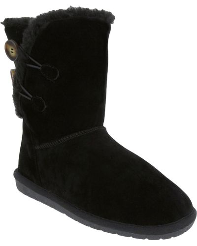 Sugar Marty Faux Fur Lined Comfort Booties - Black