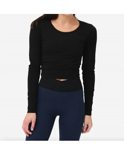 Z Supply Wrapped Long Sleeve Top - Black