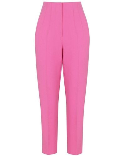 Nocturne High-waisted Tapered Pants - Pink