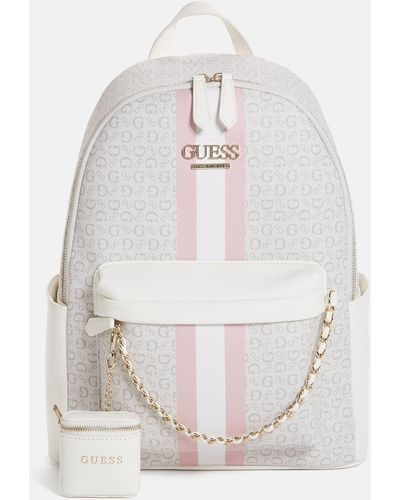 Guess Factory Ella Faux-leather Backpack - White