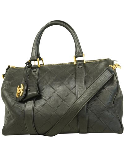 Chanel Bag Belt Leather Handbag (pre-owned) - Green