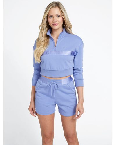 Guess Factory Martha Half-zip Pullover - Blue