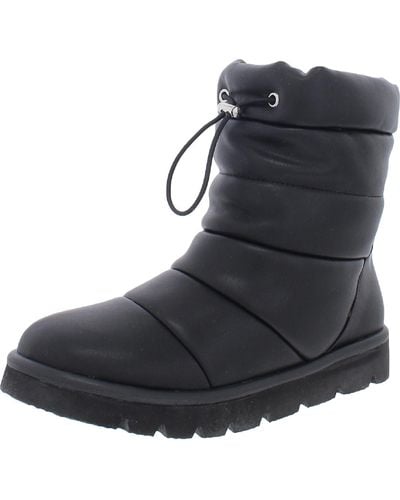 Steve Madden Icy Faux Fur Lined Quilted Winter & Snow Boots - Black