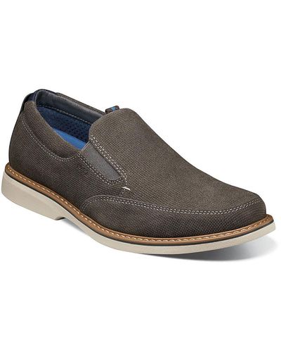 Nunn Bush Otto Leather Slip-on Loafers - Brown
