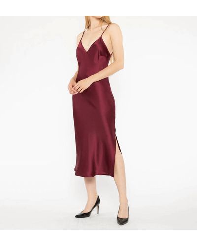 Ripley Rader Satin Crepe Slip Dress - Red