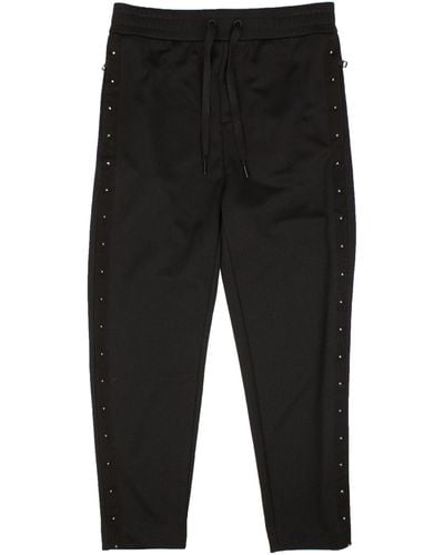 Moncler Cotton Studded Detail Sweatpants - Black