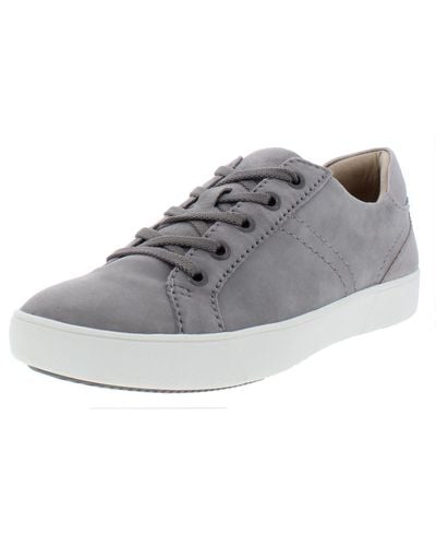 Naturalizer Morrison Leather Lifestyle Casual And Fashion Sneakers - Gray