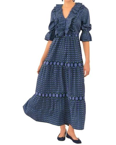 Gretchen Scott Posh Foulard Maxi Dress - Blue