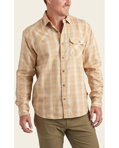 Howler Brothers Me's Harkers Flannel Shirt - Natural