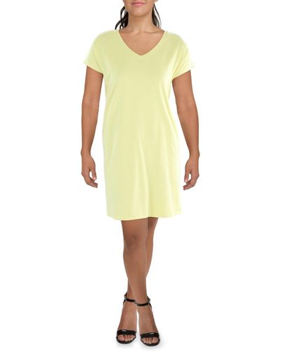 Eileen Fisher Boxy Mini Shirtdress - Yellow