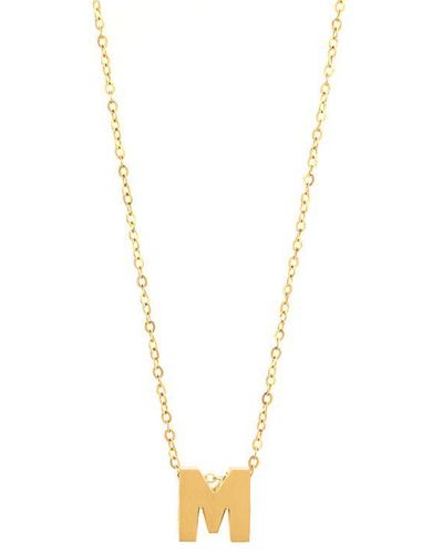 Monary 14k Yg Initial M With Chain - Yellow