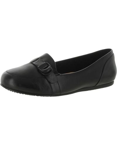Softwalk Serra Leather Slip-on Loafers - Black