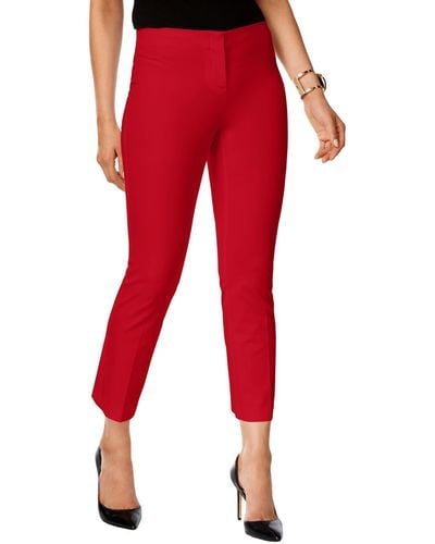 Alfani Women's Pants Red Size 8x22 Tummy-control Pull on Capri