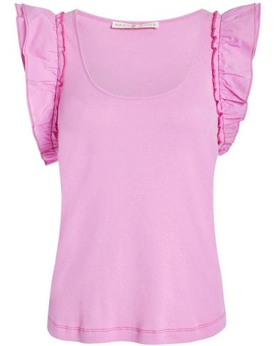 Marie Oliver Anna Ruffle Sleeve Tank Top - Pink